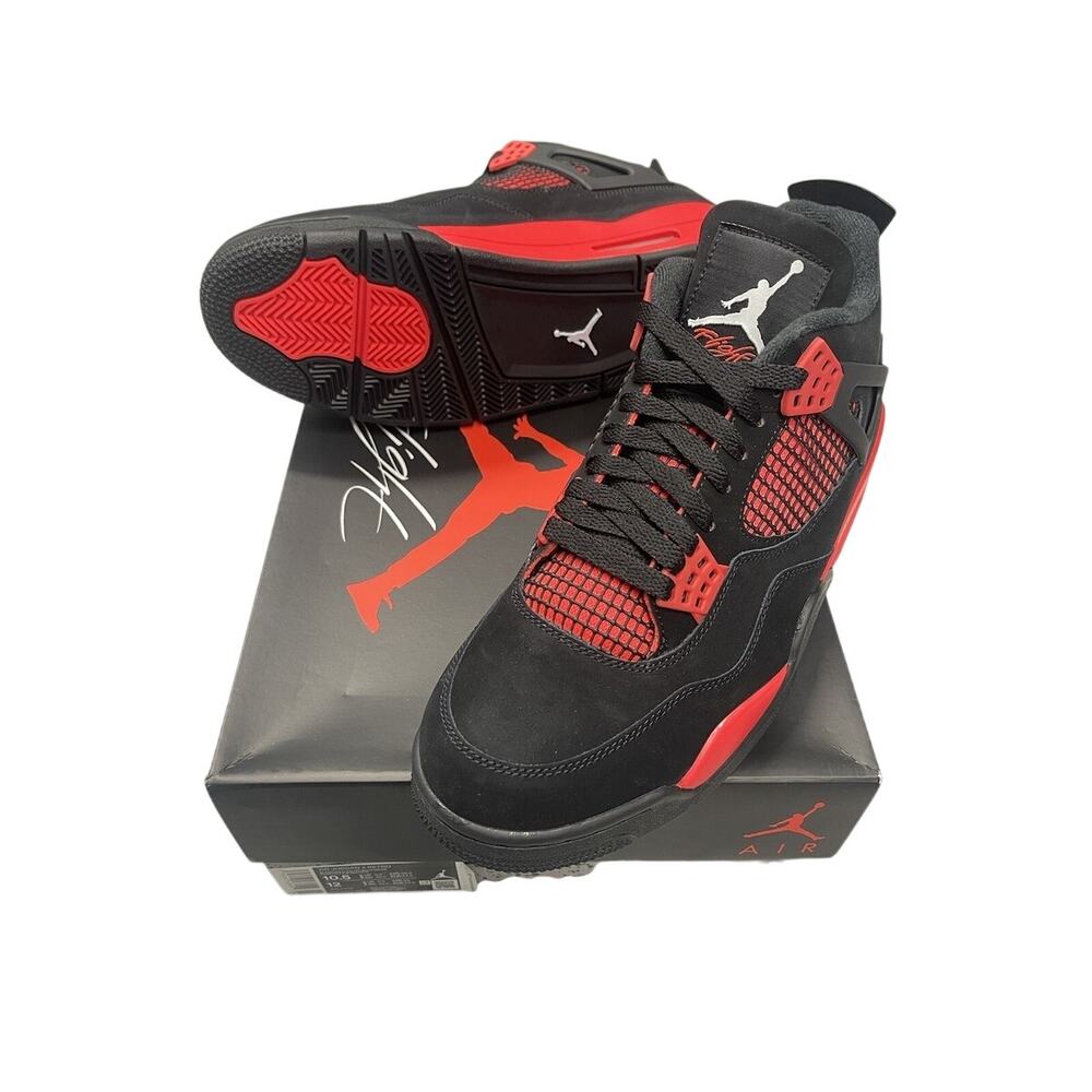 Air Jordan 4 Retro Red Thunder Black Crimson CT8527-016 Size 10.5 NWT